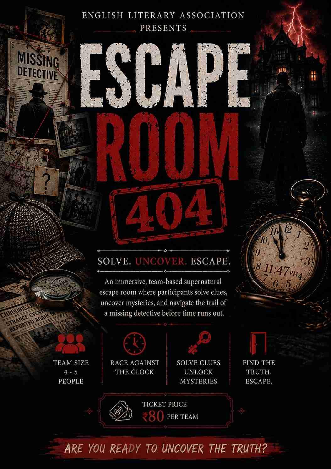 Escape room-11th and 12th september poster
